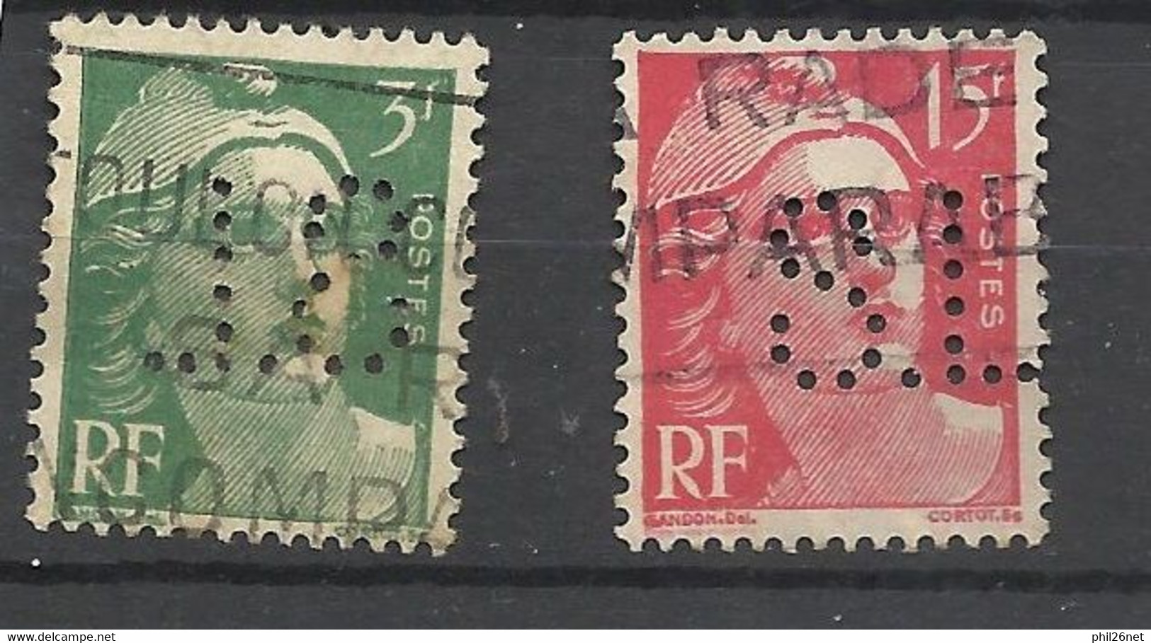 France    N° 716A Et 724      Perforés  TS        Oblitérés   B/TB   Voir Scans  Soldes ! ! ! - Used Stamps
