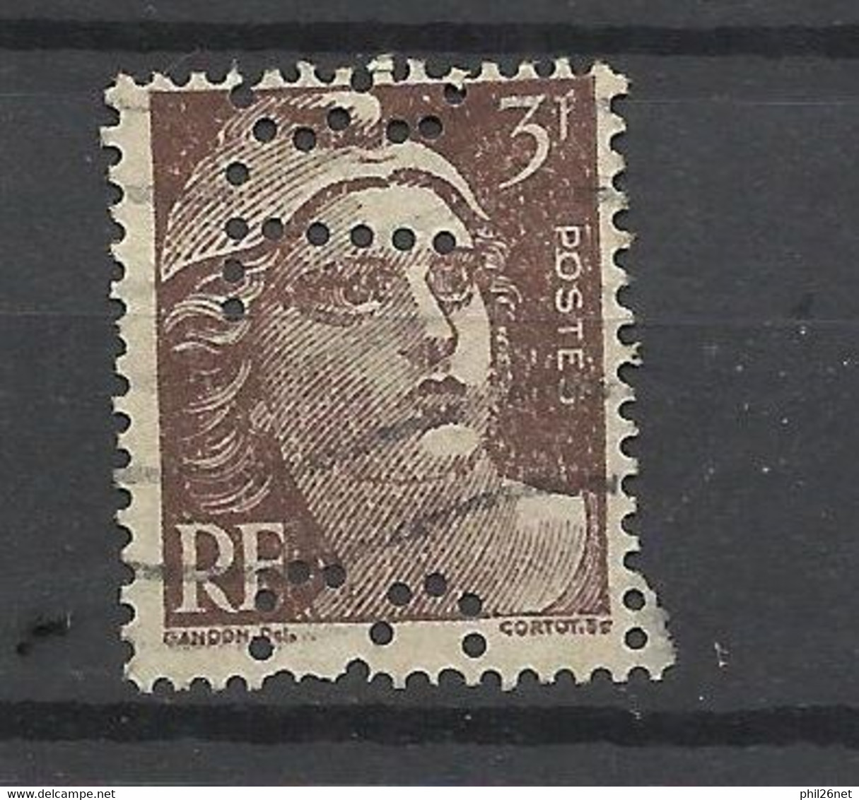 France    N° 715      Perforations  TS   à Cheval      Oblitéré   B/TB   Voir Scans  Soldes ! ! ! - Oblitérés