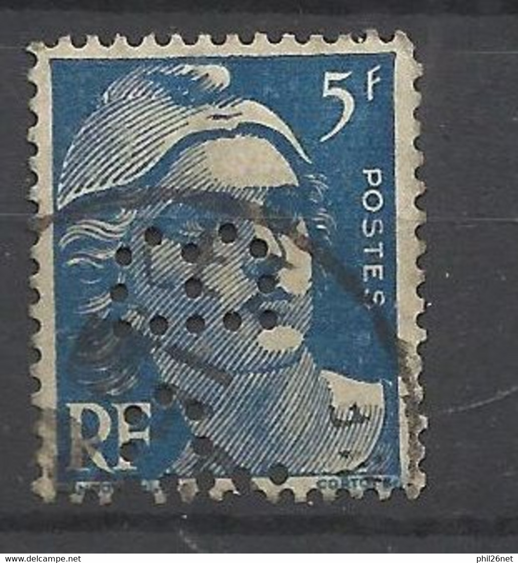 France    N° 719B      Perforation   PB    Oblitéré   B/TB   Voir Scans  Soldes ! ! ! - Usados