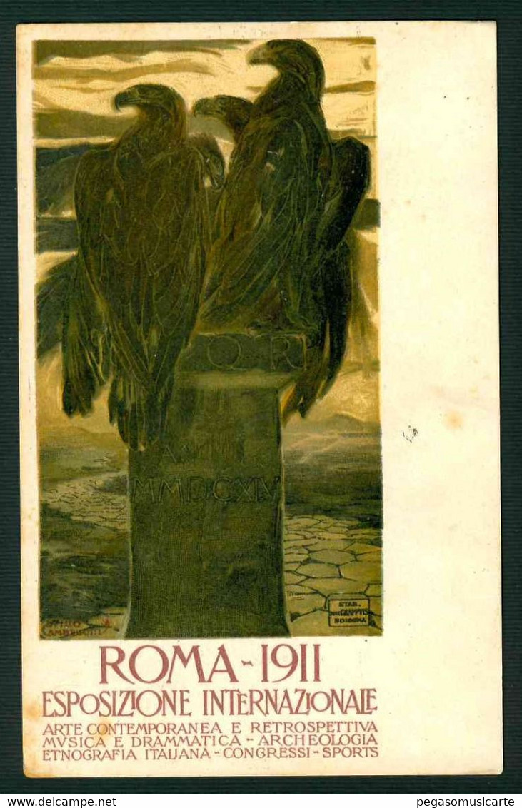 CLI 168 - ROMA 1911 - ESPOSIZIONE INTERNAZIONALE ARTE CONTEMPORANEA E RETROSPETTIVA - Ausstellungen