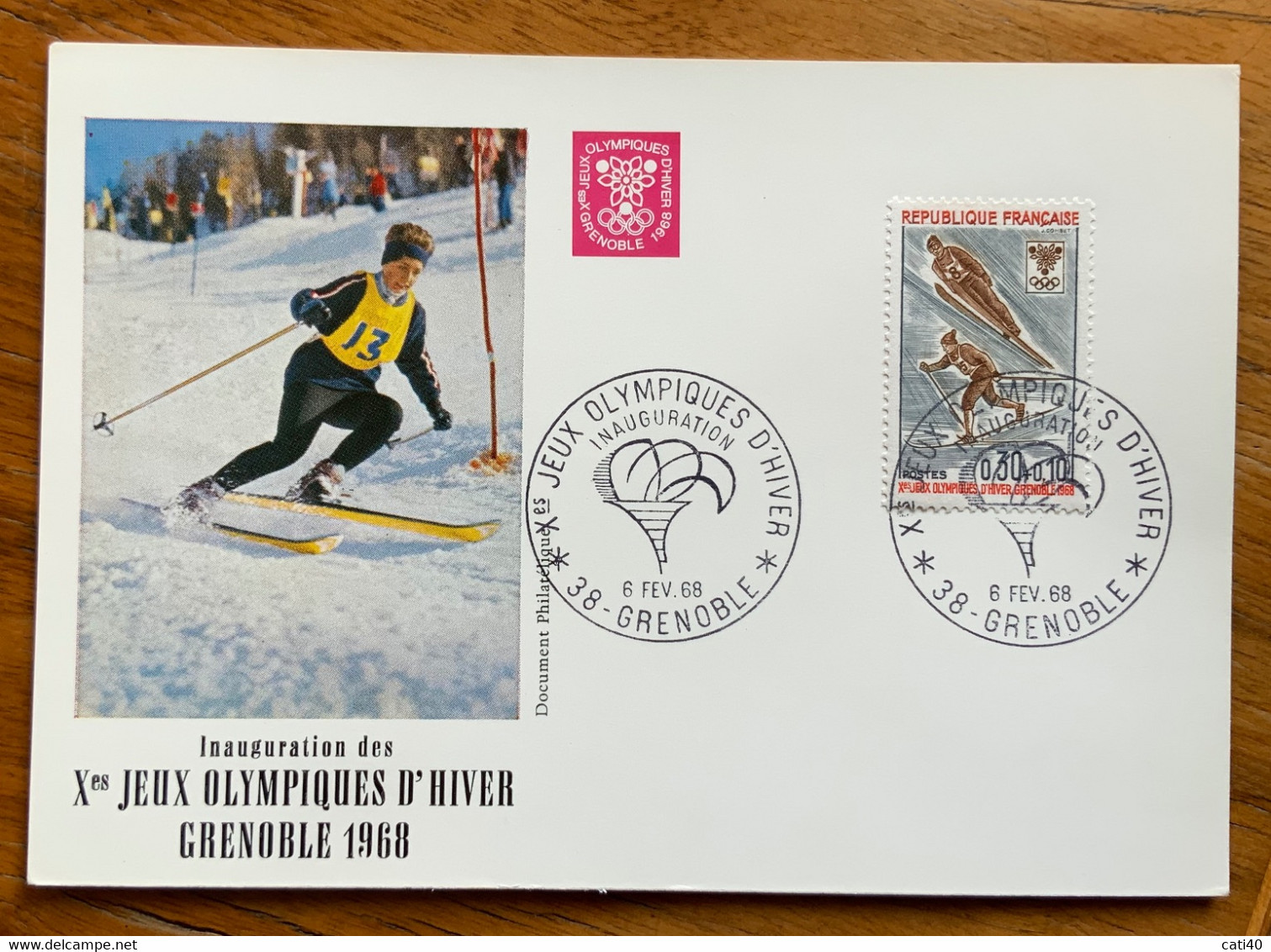 OLIMPIADI INVERNALI  GRENOBLE 1968 - FRANCIA :  EMISSIONE E CARTOLINA CON ANNULLO SPECIALE - Zomer 1896: Athene