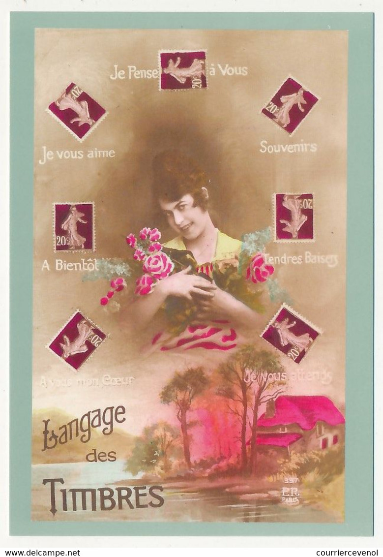 FRANCE - CP Timbramoi "Le Langage Des Timbres" Fac Similé CP Ancienne - Prioritaire INTERNATIONAL 20g - Prêts-à-poster:  Autres (1995-...)