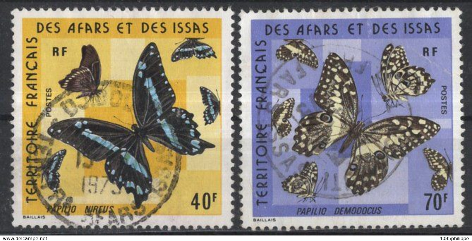 AFARS ET ISSAS   Timbres-poste N°406 & 407 Oblitérés Charnières TB Cote 10€00 - Used Stamps