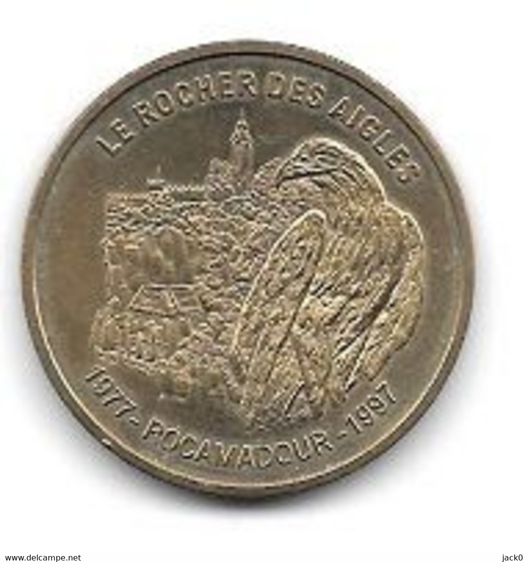 Médaille Touristique, Monnbaie De Paris Non Datée, Ville  ROCAMADOUR, LE ROCHER DES AIGLES  N° 1  1977-1997  ( 46 ) - Non-datés
