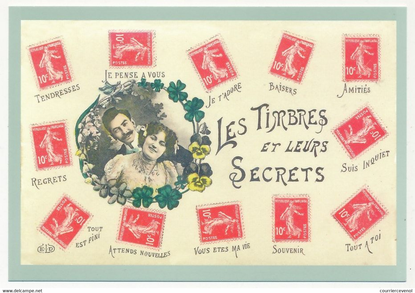 FRANCE - CP Timbramoi "Les Timbres Et Leurs Secrets" Fac Similé CP Ancienne - Prioritaire INTERNATIONAL 20g - Listos A Ser Enviados: Otros (1995-...)