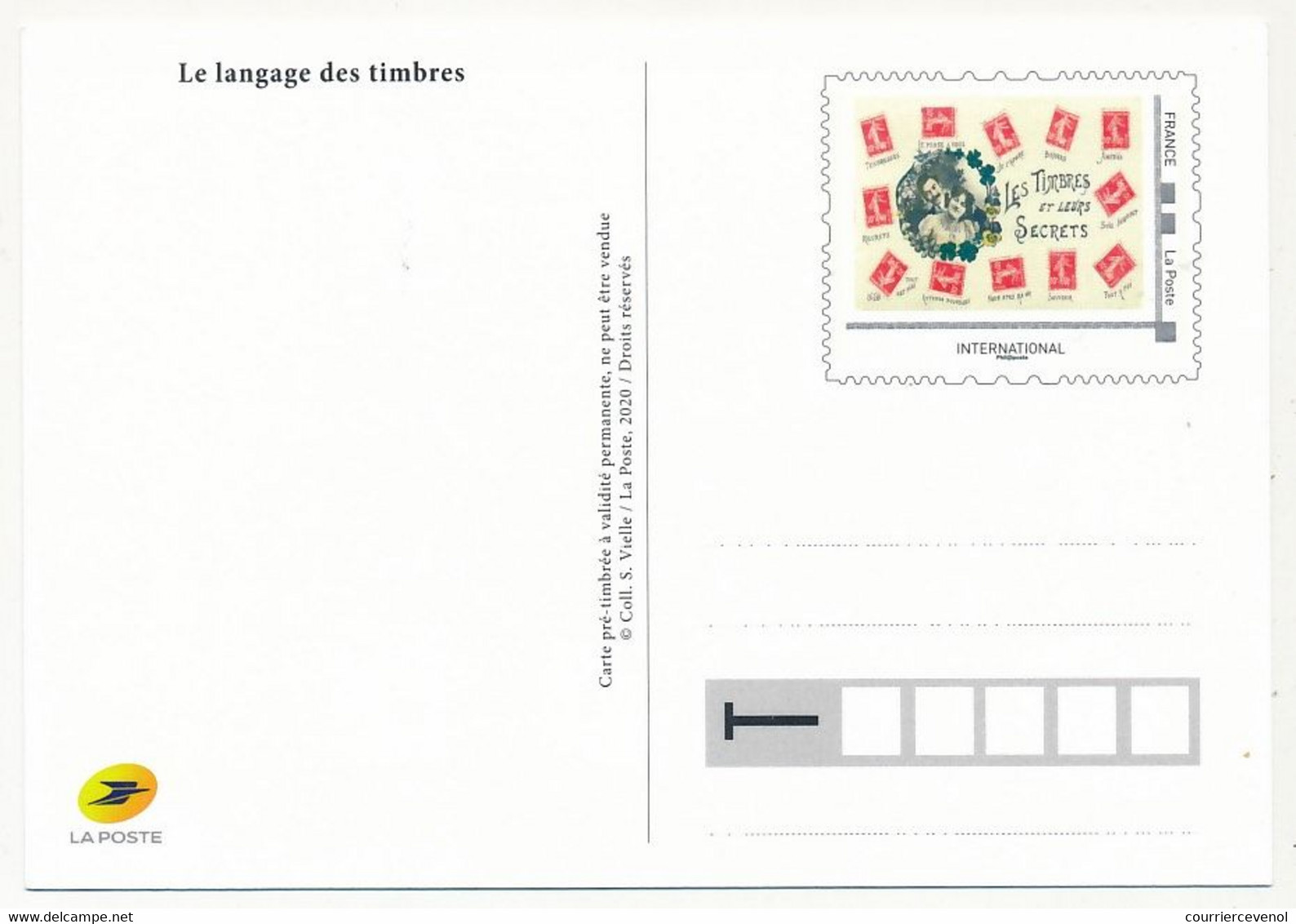 FRANCE - CP Timbramoi "Les Timbres Et Leurs Secrets" Fac Similé CP Ancienne - Prioritaire INTERNATIONAL 20g - PAP: Sonstige (1995-...)