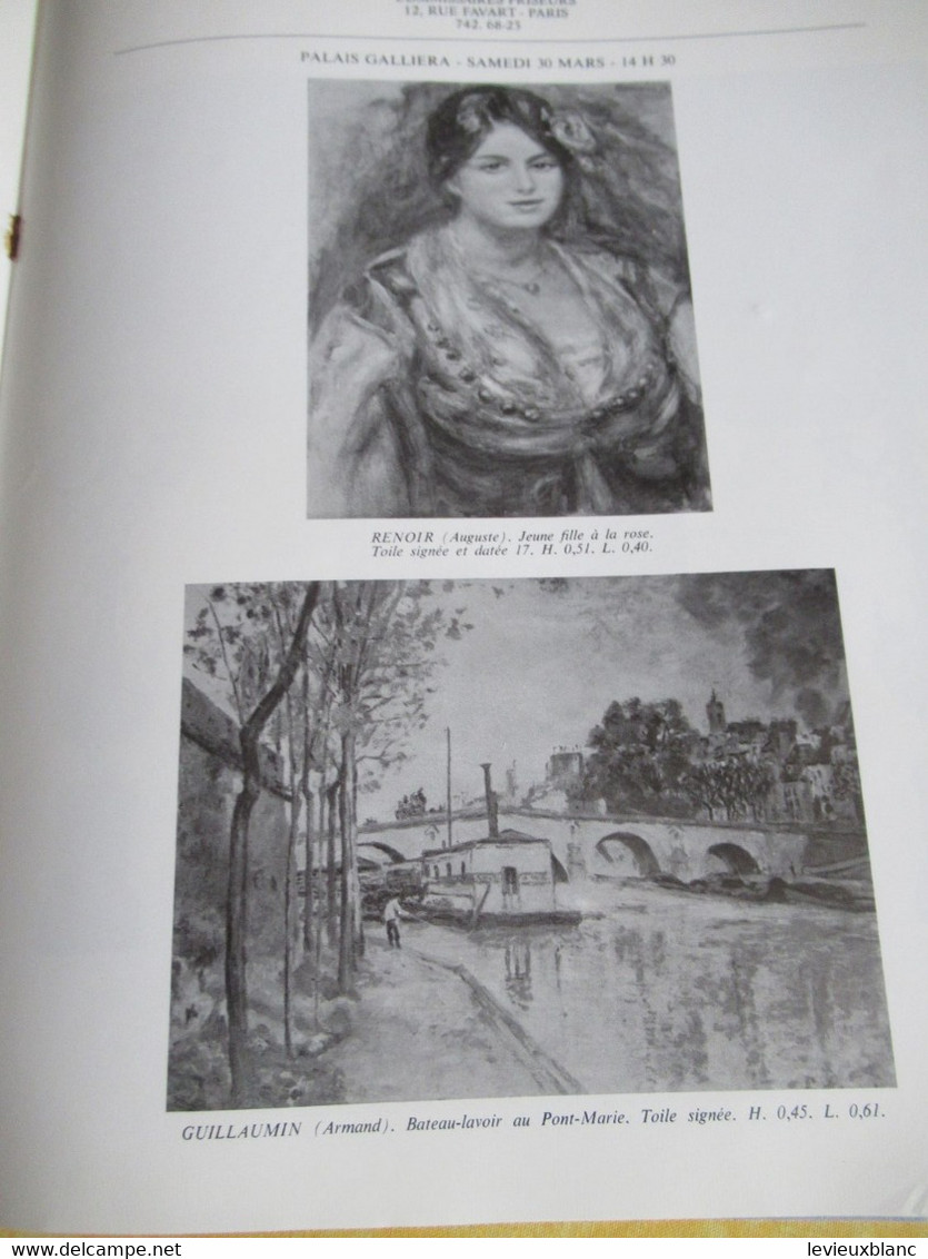 Vente aux enchères /Hôtel DROUOT Palais Galliera/ Vente publique/ ADER-PICARD/ Mars- Avril 1968       CAT296