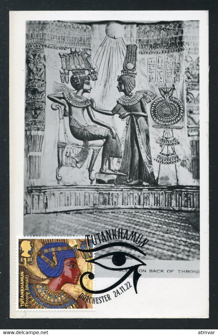 UK / GRANDE BRETAGNE (2022) Carte Maximum Card Tutankhamun's Tomb, Toutânkhamon, Tutanchamun - Throne - Maximumkaarten