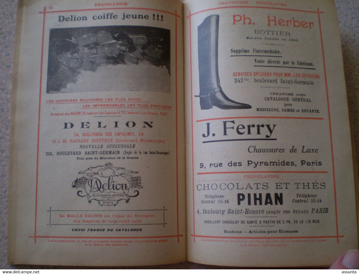 Cercle National Des Armées De Terre Et De Mer: Annuaire 1917, + De 50 Publicités: Reutlinger Burberrys Bailly Cinzano - Frankrijk