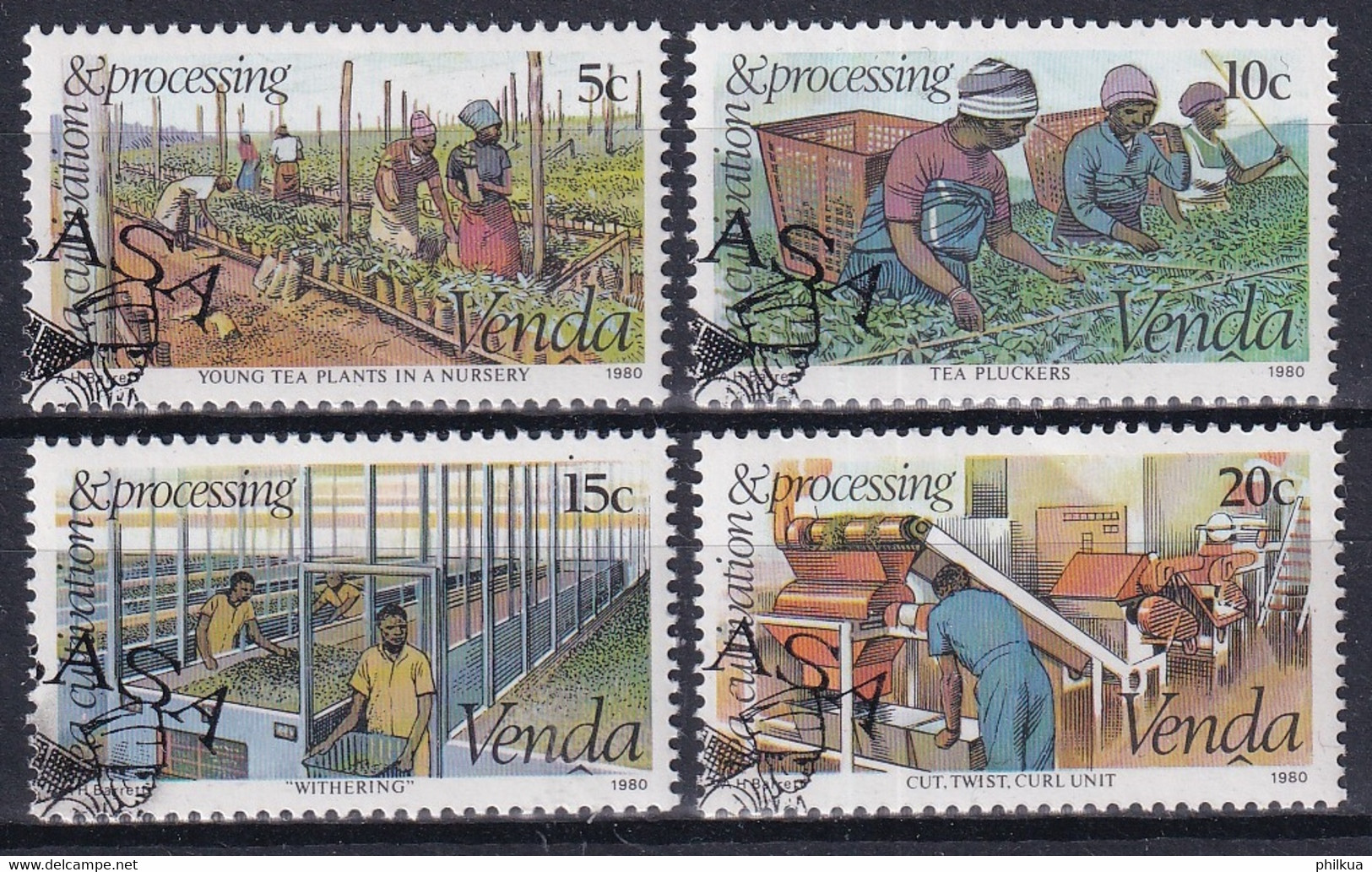 MiNr. 26 - 29 Südafrika, Venda 1980, 14. Mai. Teeanbau - Sauber Gestempelt - Venda