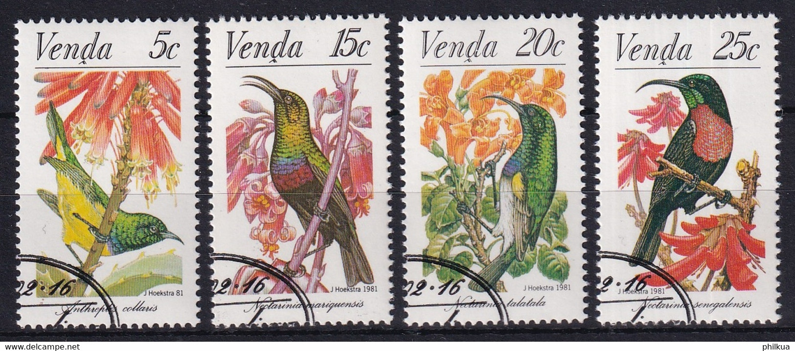 MiNr. 38 - 41 Südafrika, Venda 1981, 16. Febr. Nektarvögel - Sauber Gestempelt - Venda