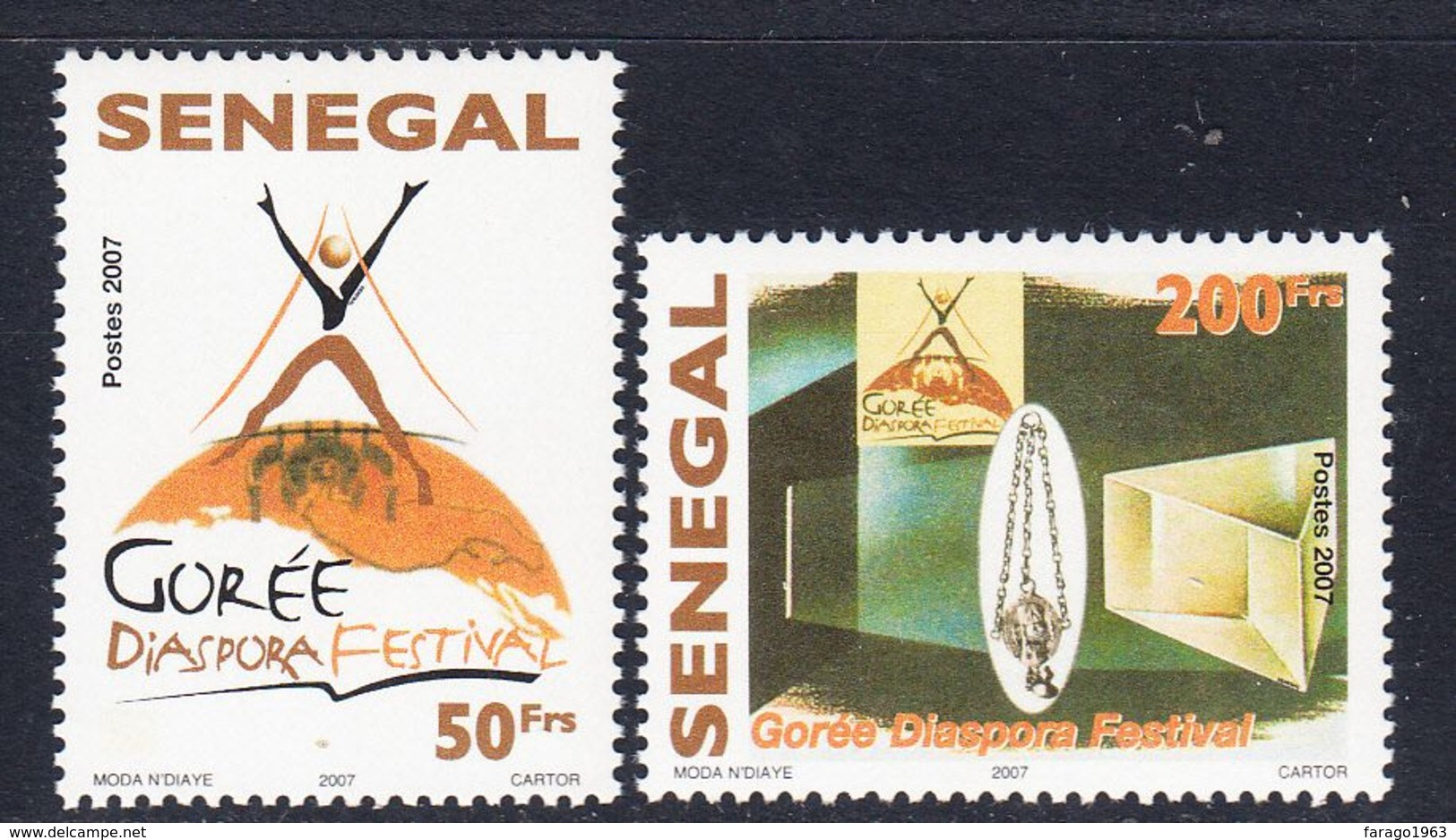 2007 Senegal Goree Diaspora Festival Short Set  MNH - Sénégal (1960-...)