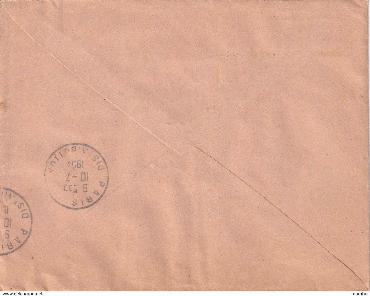 LETTRE. TAHITI. 30 6 1954. PAR AVION. RECOMMANDE PAPEETE POUR PARIS - Tahiti