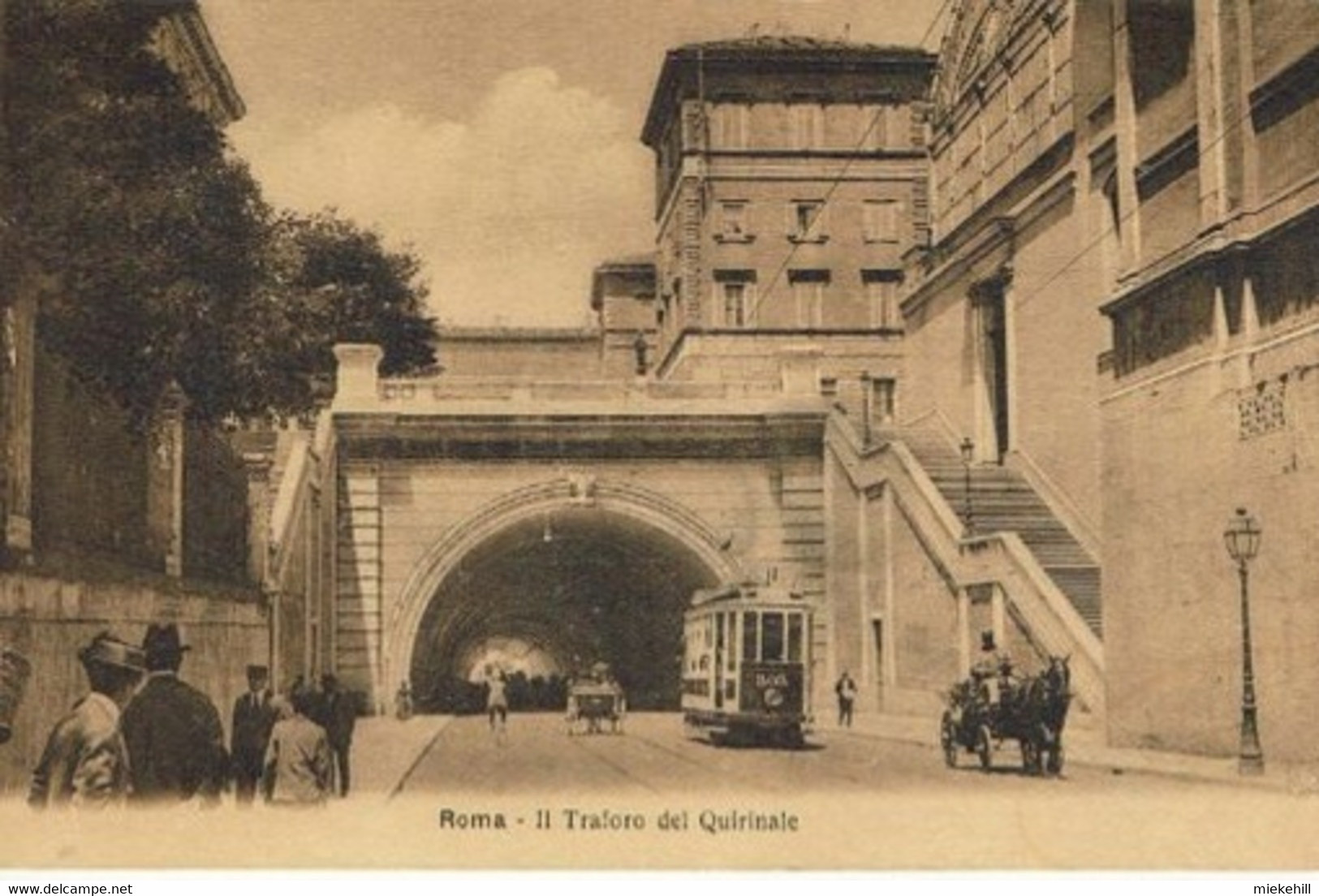 ROMA-ROME-IL TRAFORO DEL QUIRINALE TRAMWAY 14 - Transports