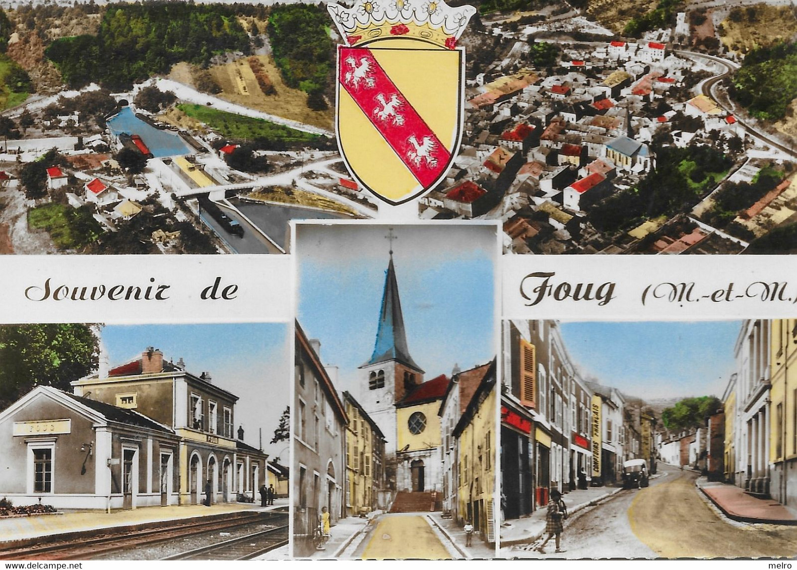 CPSM  -(54) - FOUG ( M. Et M ) - Souvenir De Foug Avec Blason. -  Multivue. - Foug