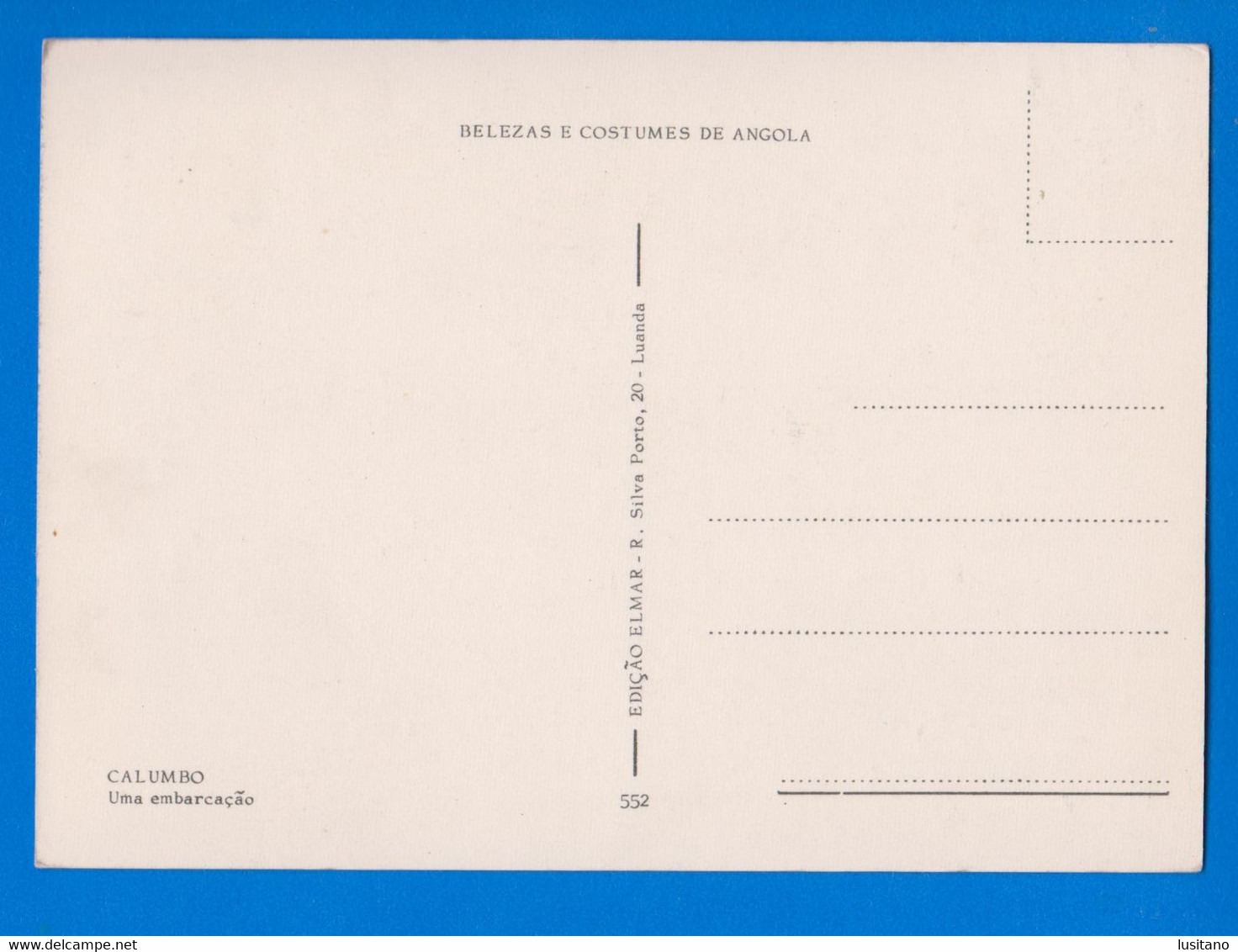 Calumbo - Uma Embarcação - Angola - Angola