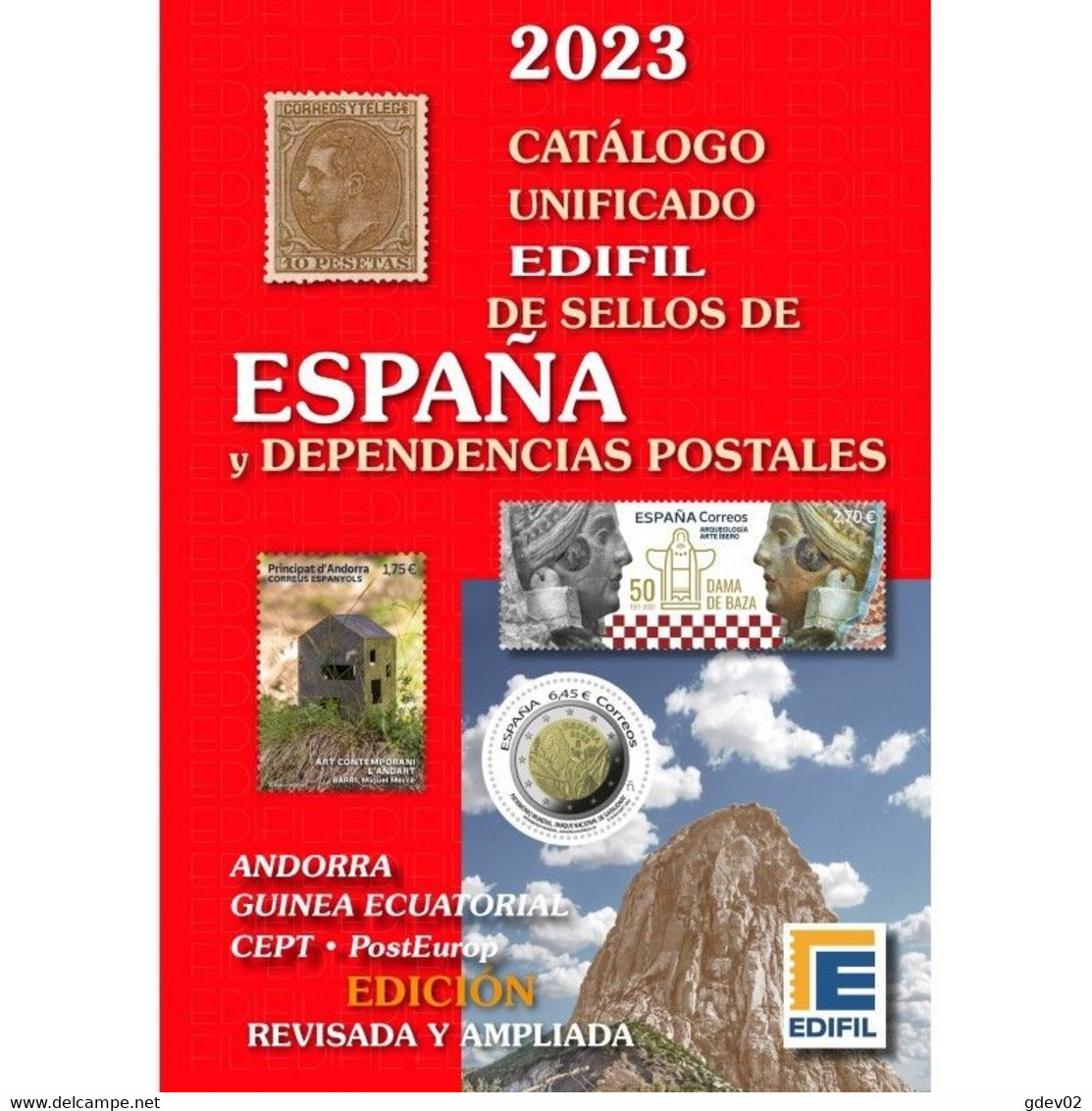 ESTLI-L4182PC-TLESPSCC.España Spain Espagne LIBRO CATALOGO DE SELLOS EDIFIL 2023. - Andere & Zonder Classificatie