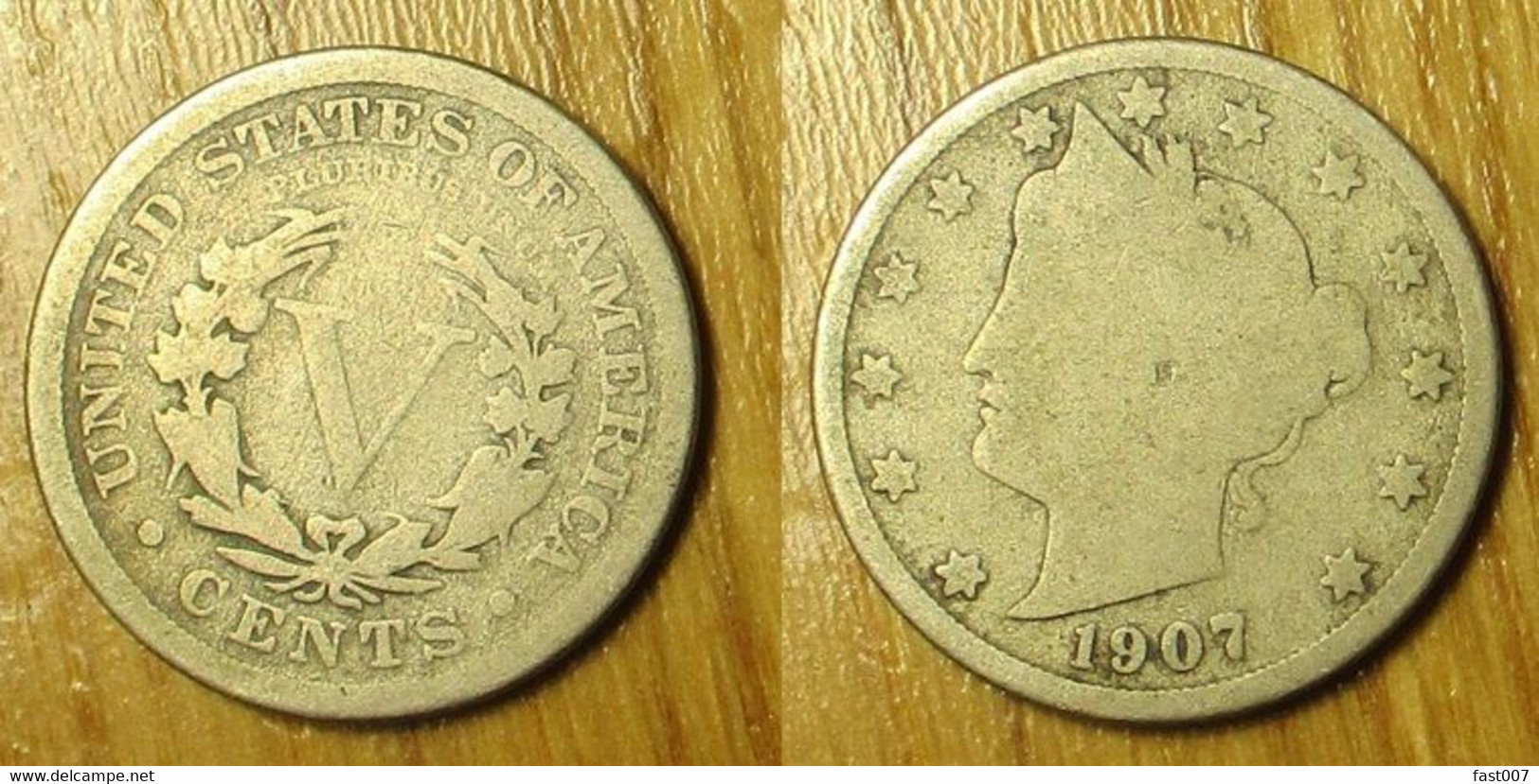 USA - 5 Cents 1907 - 1883-1913: Liberty (Liberté)