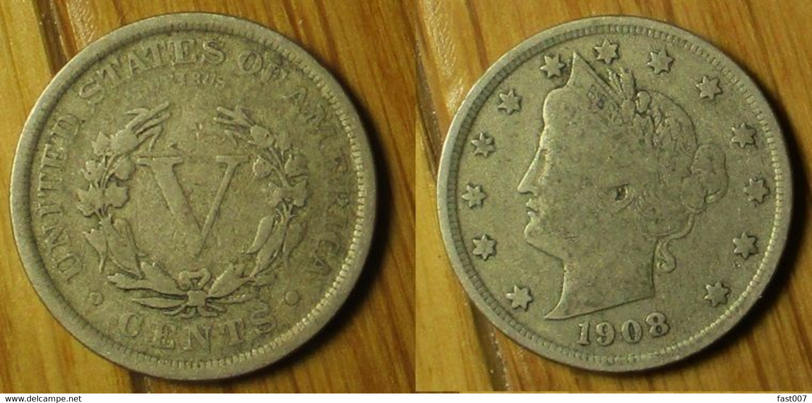 USA - 5 Cents 1908 - 1883-1913: Liberty