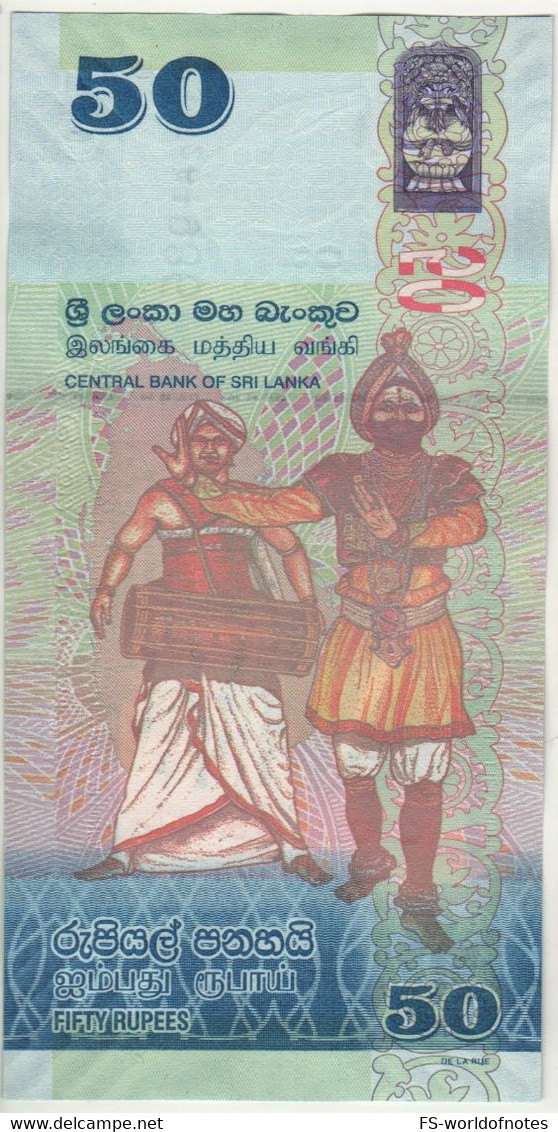 SRI LANKA  50 Rupees  New Dated 2020   P124...   (bridge, Butterfly & Bird  + Dancers At Back )  UNC - Sri Lanka