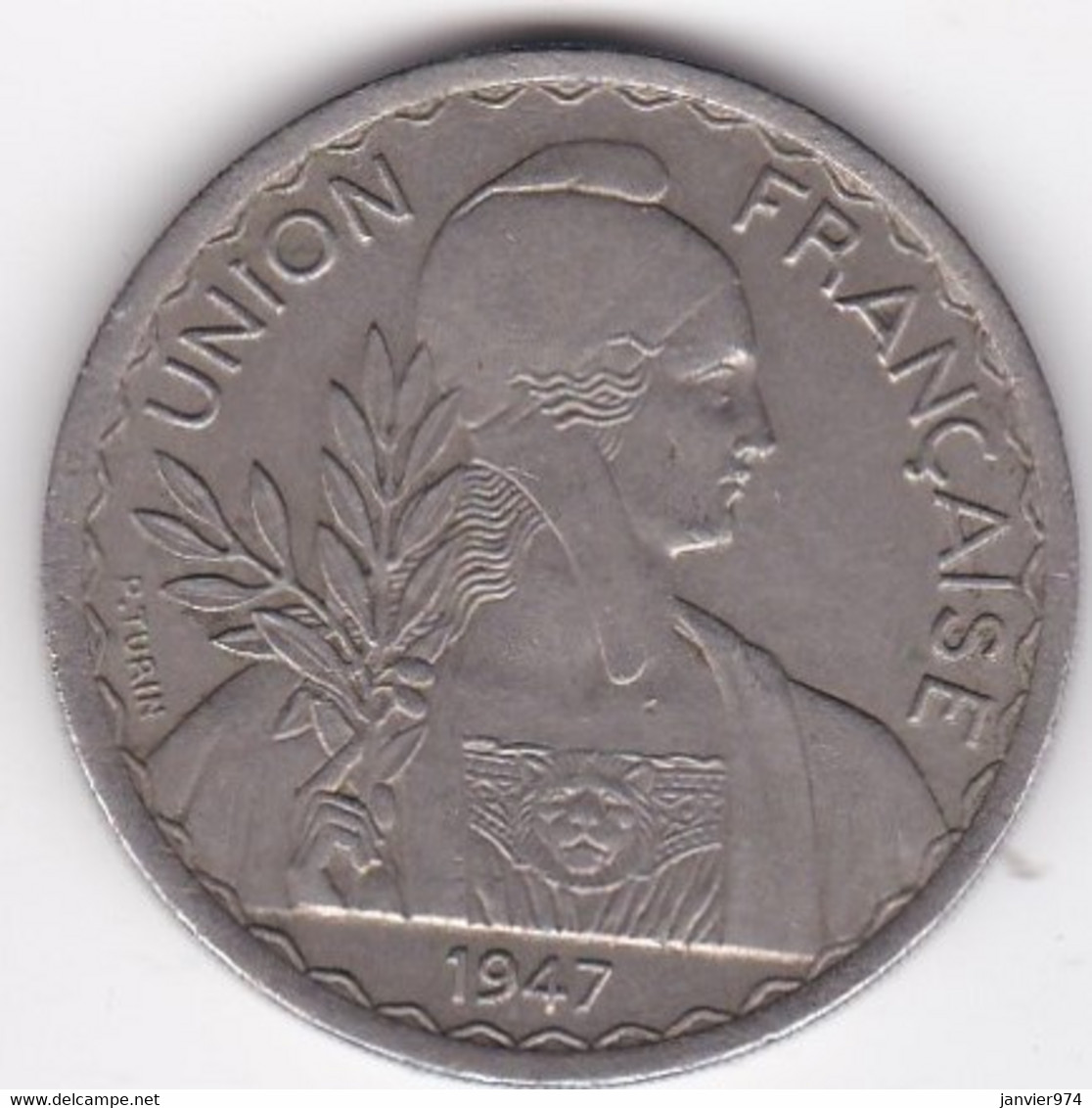 Indochine Union Française, 1 Piastre 1947, Tranche Striée, Cupronickel, Lec# 320 - French Indochina