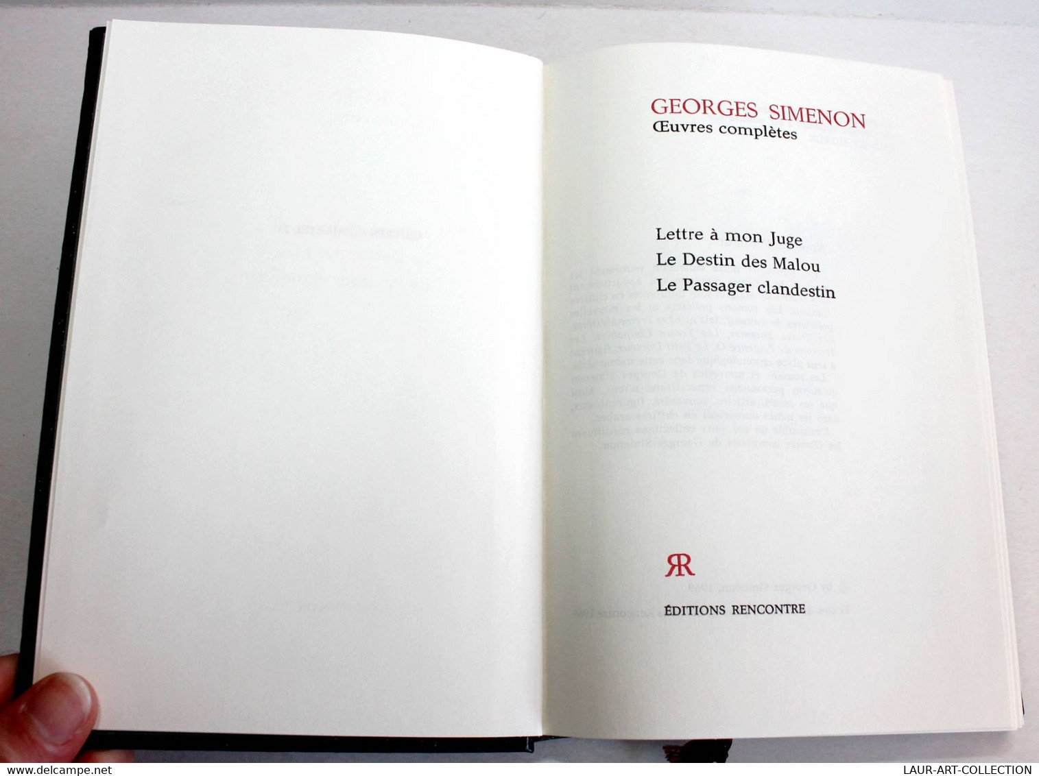 GEORGES SIMENON - OEUVRES COMPLETES N°23: LETTRE A MON JUGE, DESTIN DES MALOU, P / ANCIEN LIVRE DE COLLECTION (2301.224) - Simenon