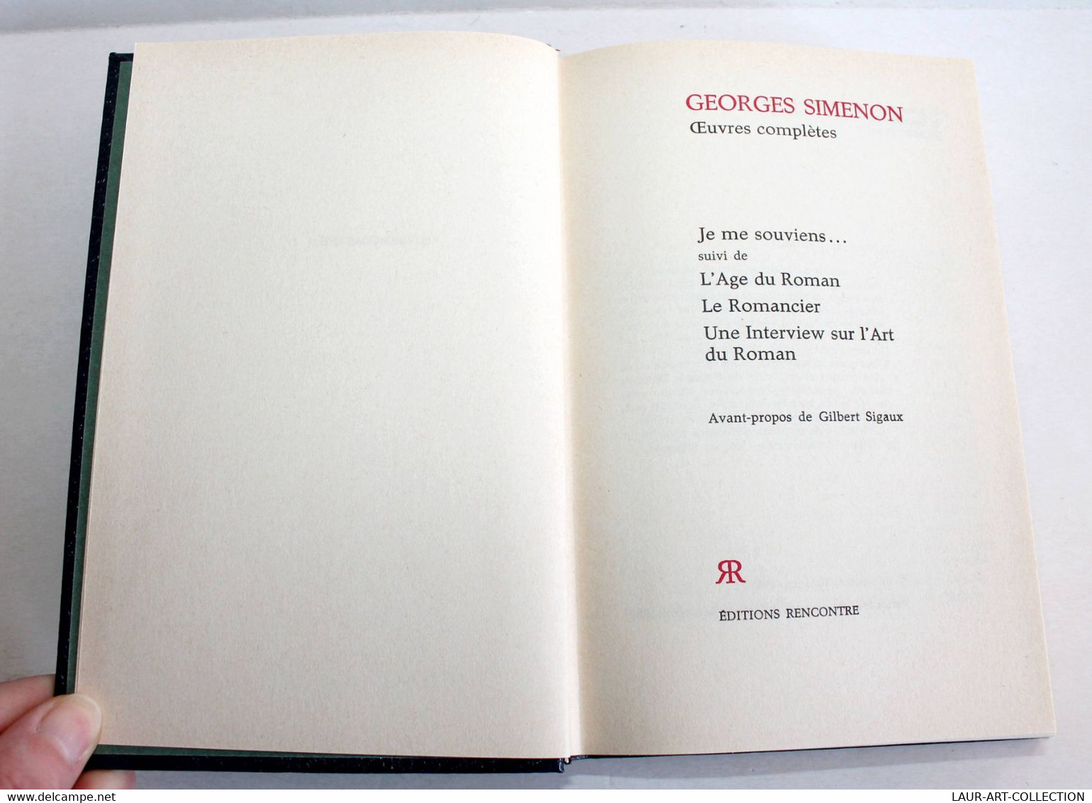 GEORGES SIMENON - OEUVRES COMPLETES N°17 JE ME SOUVIENS, AGE DU ROMAN, INTERVIEW / ANCIEN LIVRE DE COLLECTION (2301.227) - Simenon