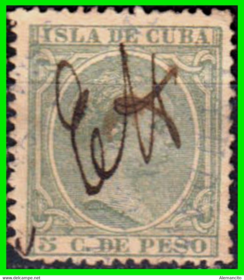 CUBA  ESPAÑOLA ( AMERICA DEL NORTE ) 4 SELLOS AÑO 1890 ALFONSO XIII “ ISLA DE CUBA “ - Prephilately