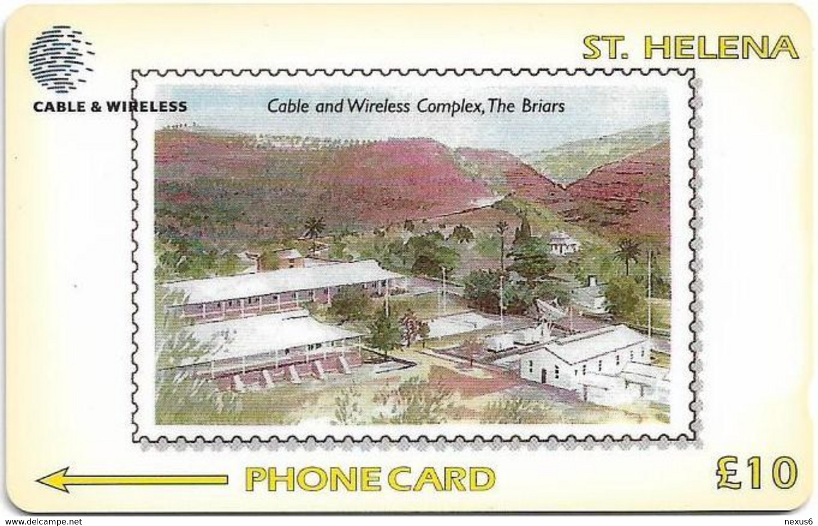 St. Helena - C&W - GPT - Cablage 100th Anniv. - Complex, The Briars - 327CSHB - 10£, 1.200ex, Used - Isola Sant'Elena