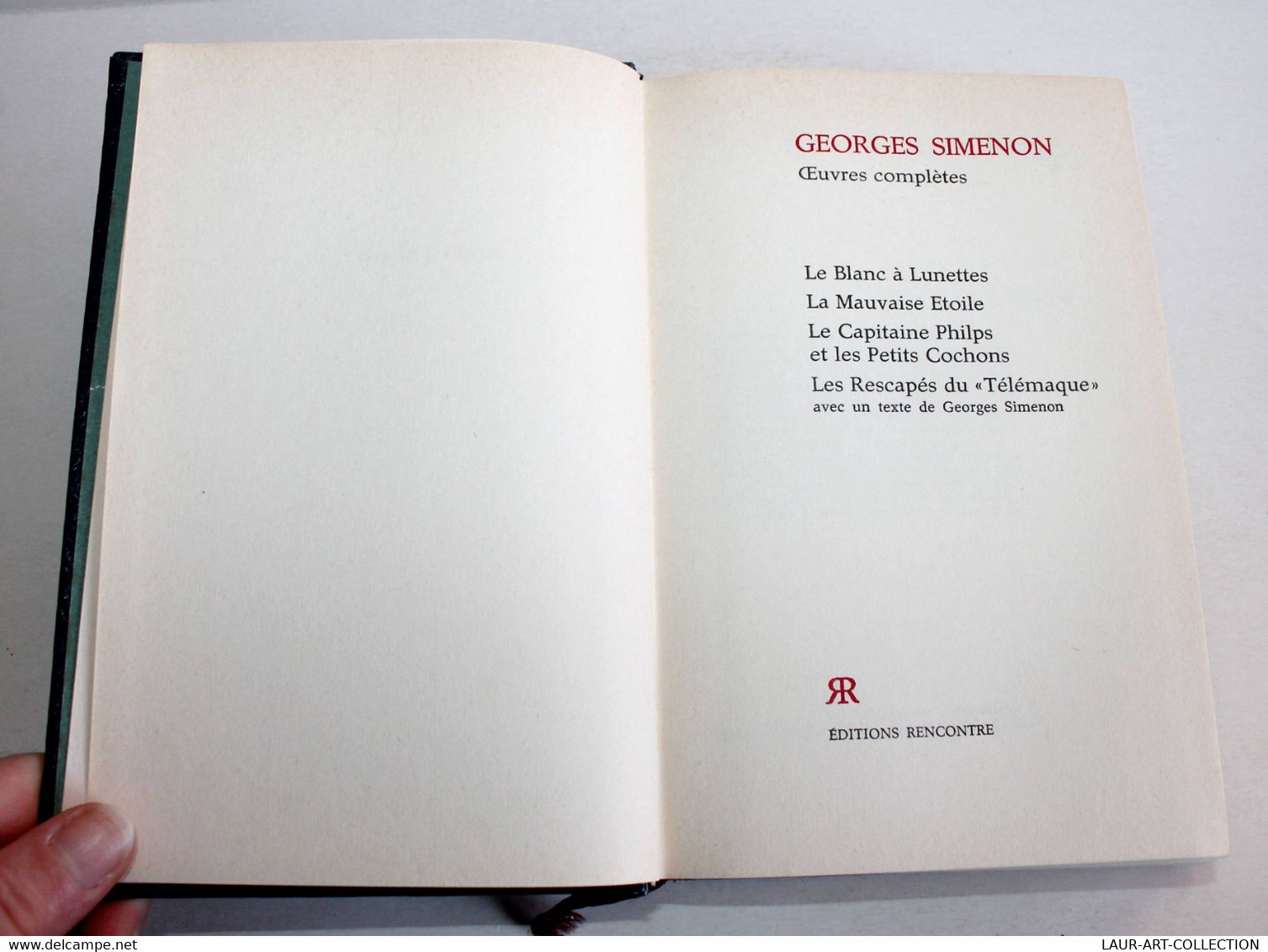 GEORGES SIMENON - OEUVRES COMPLETES N°7: BLANC A LUNETTE, MAUVAISE ETOILE, PHILPS / ANCIEN LIVRE DE COLLECTION (2301.226 - Simenon