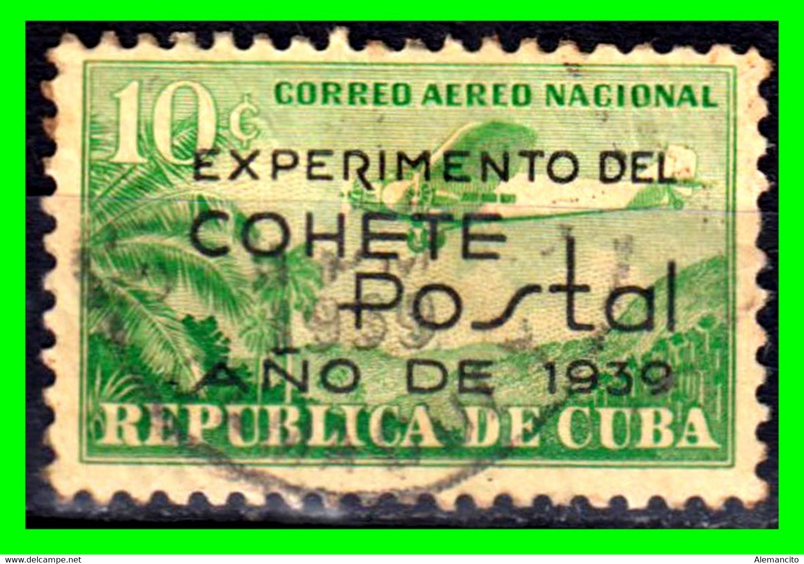 CUBA ( NORTE AMERICA ) SELLO AÑO 1939 EXPERIMENTO DEL CORREO MEDIANTE COHETES - SOBRECARGADO.. - Unused Stamps