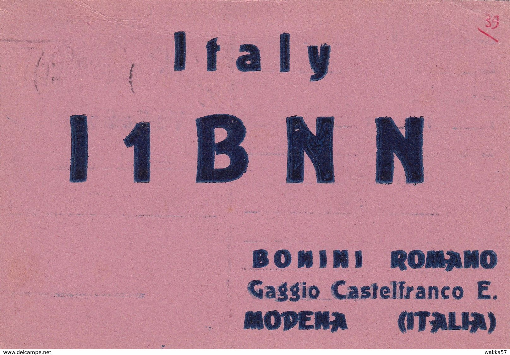 XK 539 - Cartolina QSL Da Gaggio Castelfranco E. A Palermo Annullo A Targhetta - CB-Funk