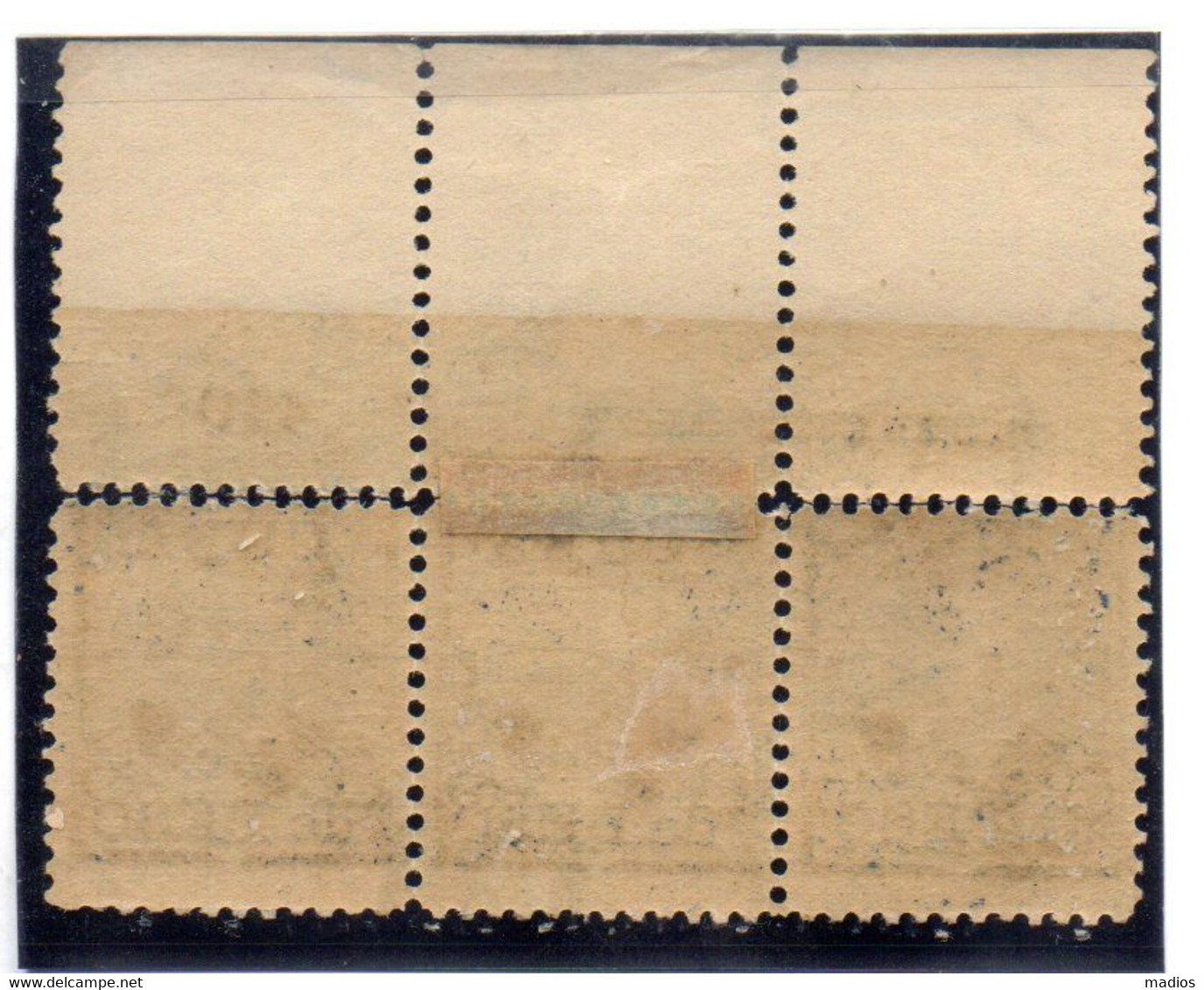 10052 CUBA US Adm. Scott 225 Strip Of  Of 3 Pl #410.opened & Reinforment W/hinge Scott Value $100 - Neufs