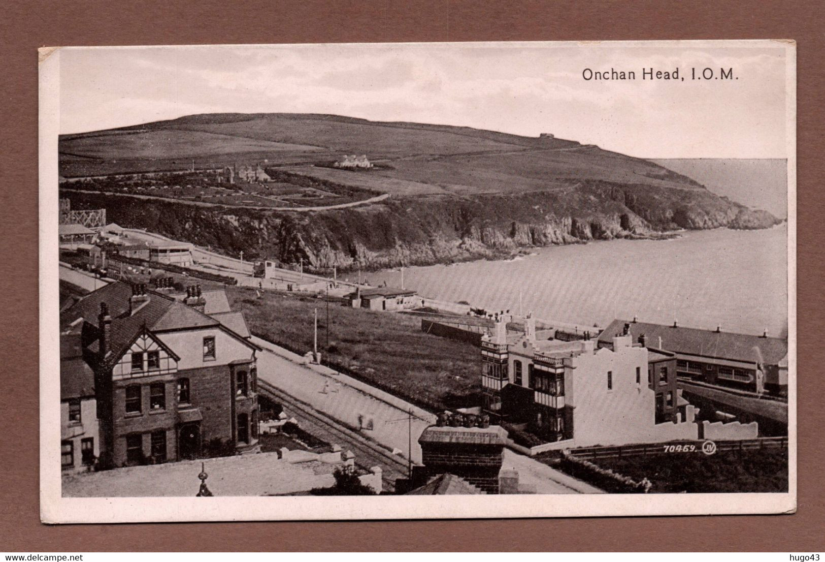 (RECTO / VERSO) ISLE OF MAN - ONCHAN HEAD - HOUGH PUBLISHER - DOUGLAS - SUPERBE CPA RIGIDE - Ile De Man