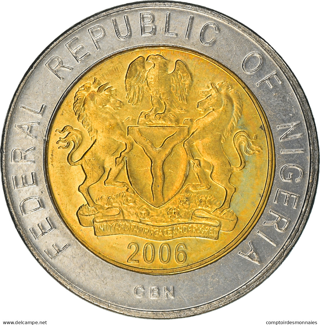 Monnaie, Nigéria, Naira, 2006, SPL, Bi-Metallic, KM:18 - Nigeria