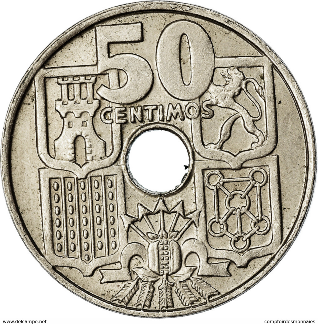 Monnaie, Espagne, Francisco Franco, Caudillo, 50 Centimos, 1964, TTB - 50 Centiem