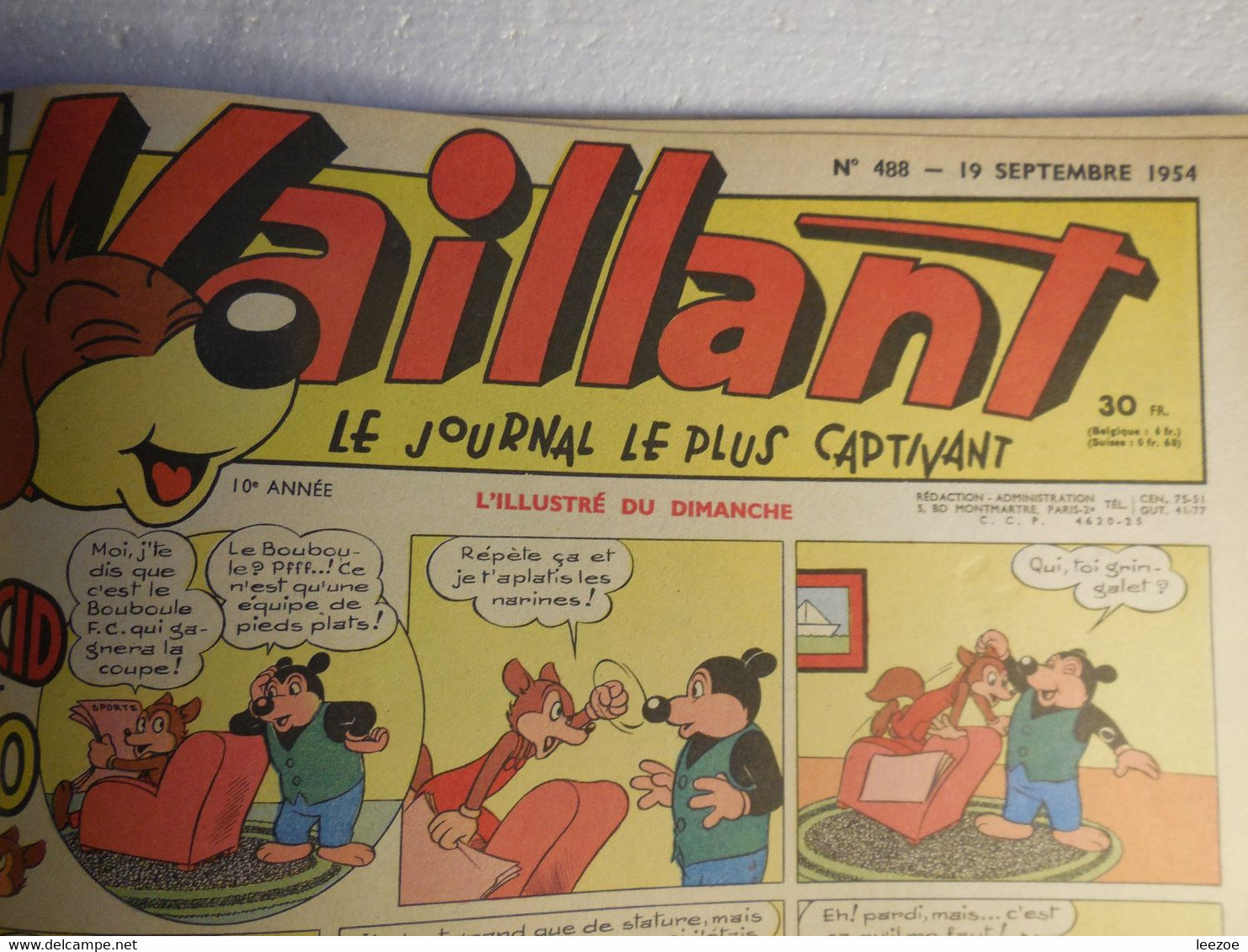 (Recueil) Vaillant (Album du Journal) 26. N° 477 à 489, complet, PIF PLACID ET MUZO, 1954..........N5..10..26