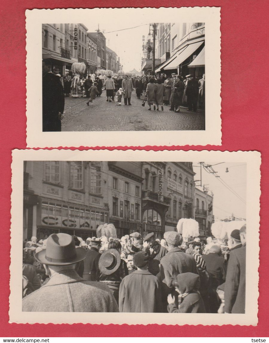 Courcelles - Carnaval , Gilles - Série De 7 Photos / Années 50 - Courcelles