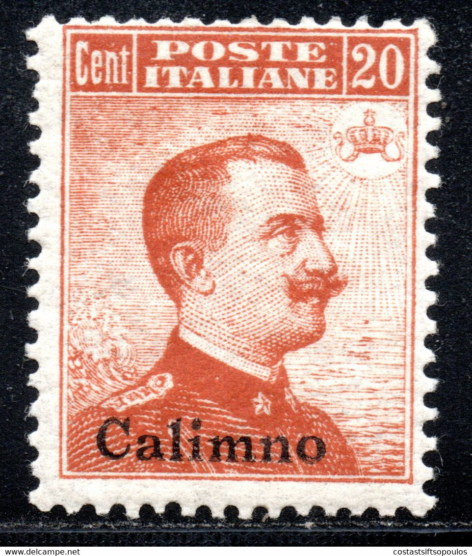 1420. GREECE,ITALY,DODECANESE. CALIMNO,KALYMNOS 1916 20 C, HELLAS 12,SC. 10 MNH - Aegean (Calino)