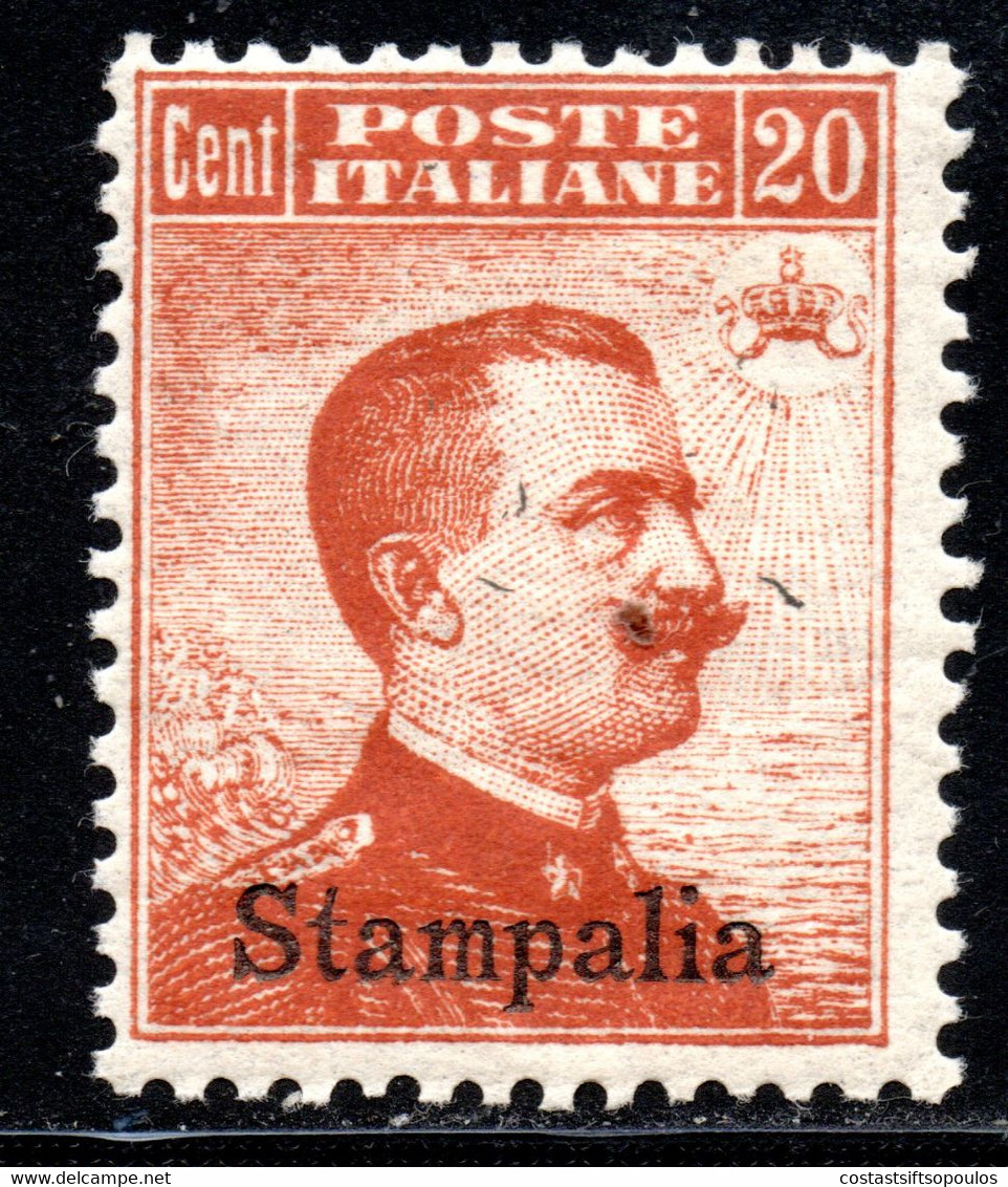 1422. GREECE,ITALY,DODECANESE. STAMPALIA,ASTYPALEA 1916 20 C, HELLAS 12,SC. 10 MH - Egée (Stampalia)