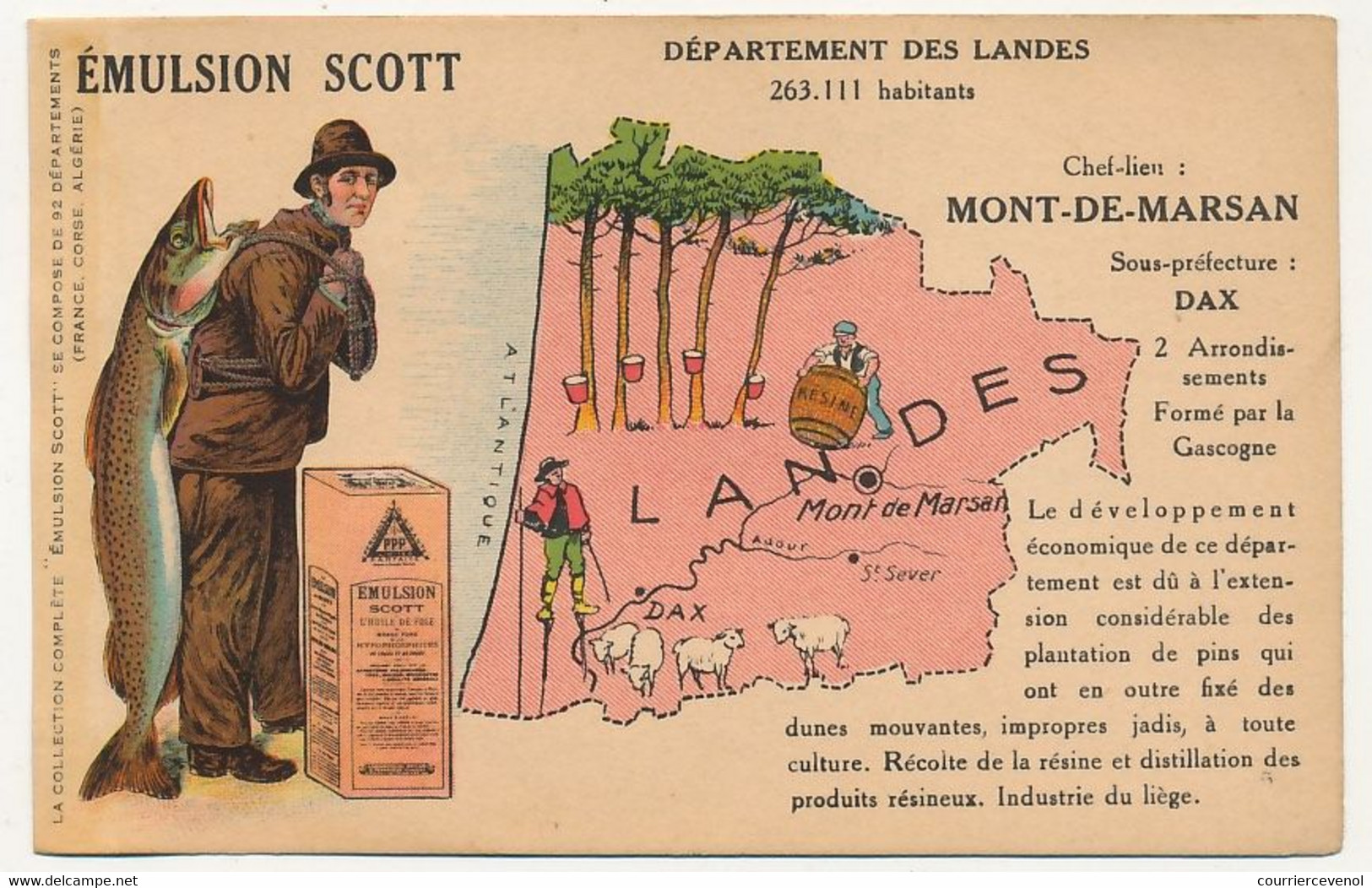 CPA - LANDES - Publicitaire ÉMULSION SCOTT - Département Des Landes - Otros & Sin Clasificación