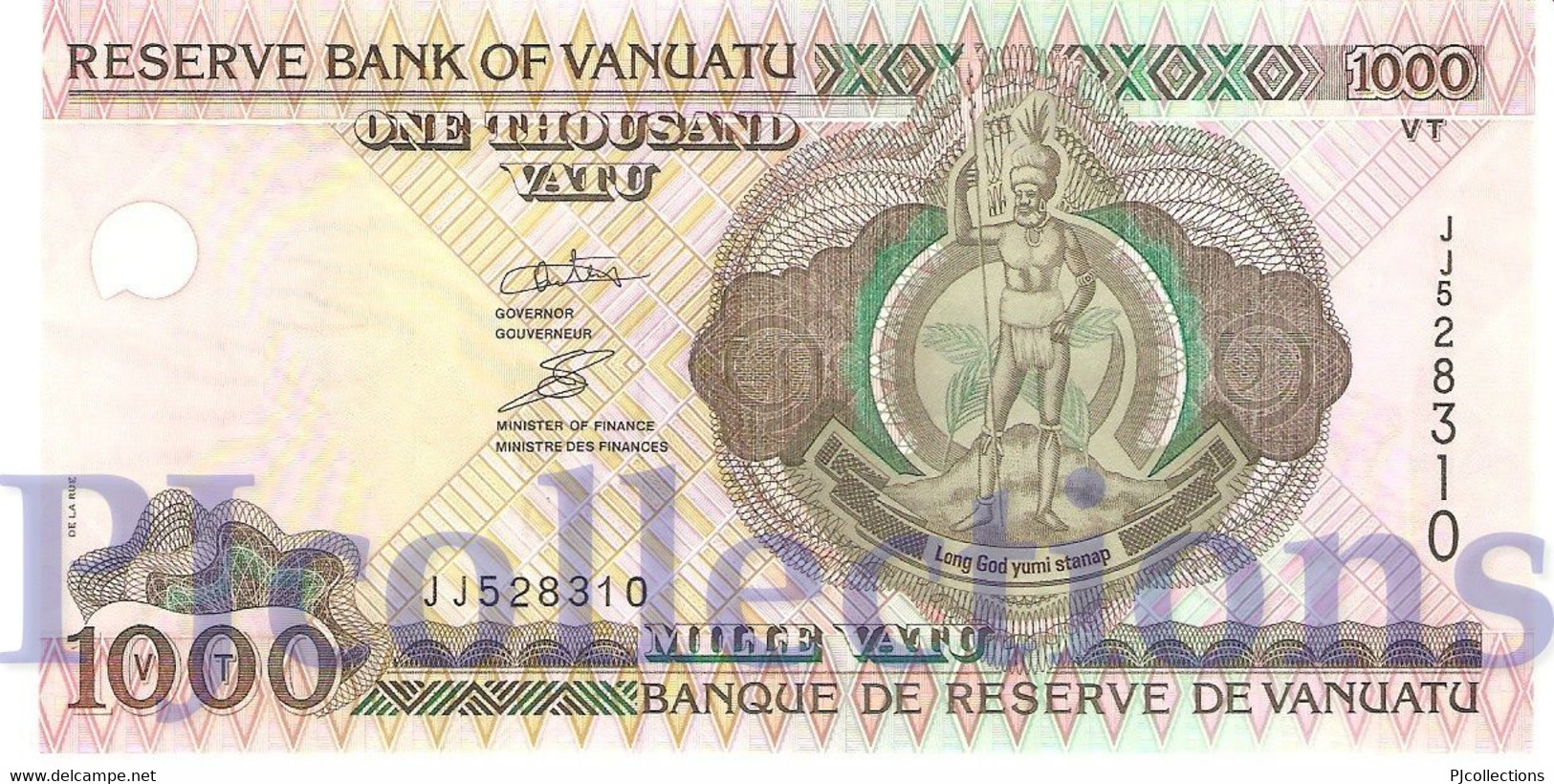 VANUATU 1000 VATU 2002 PICK 10c UNC PREFIX "JJ" - Vanuatu