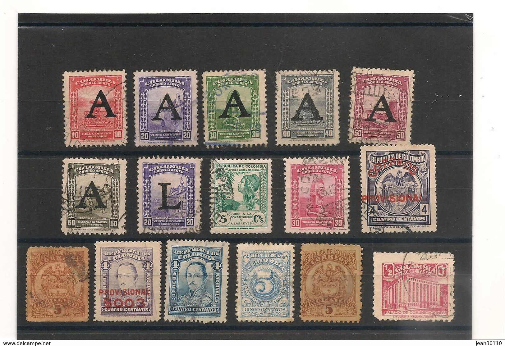 COLOMBIE ANNÉES 1895/1952 LOT DE PETITS TIMBRES   OBLITÉRÉS - Colombie