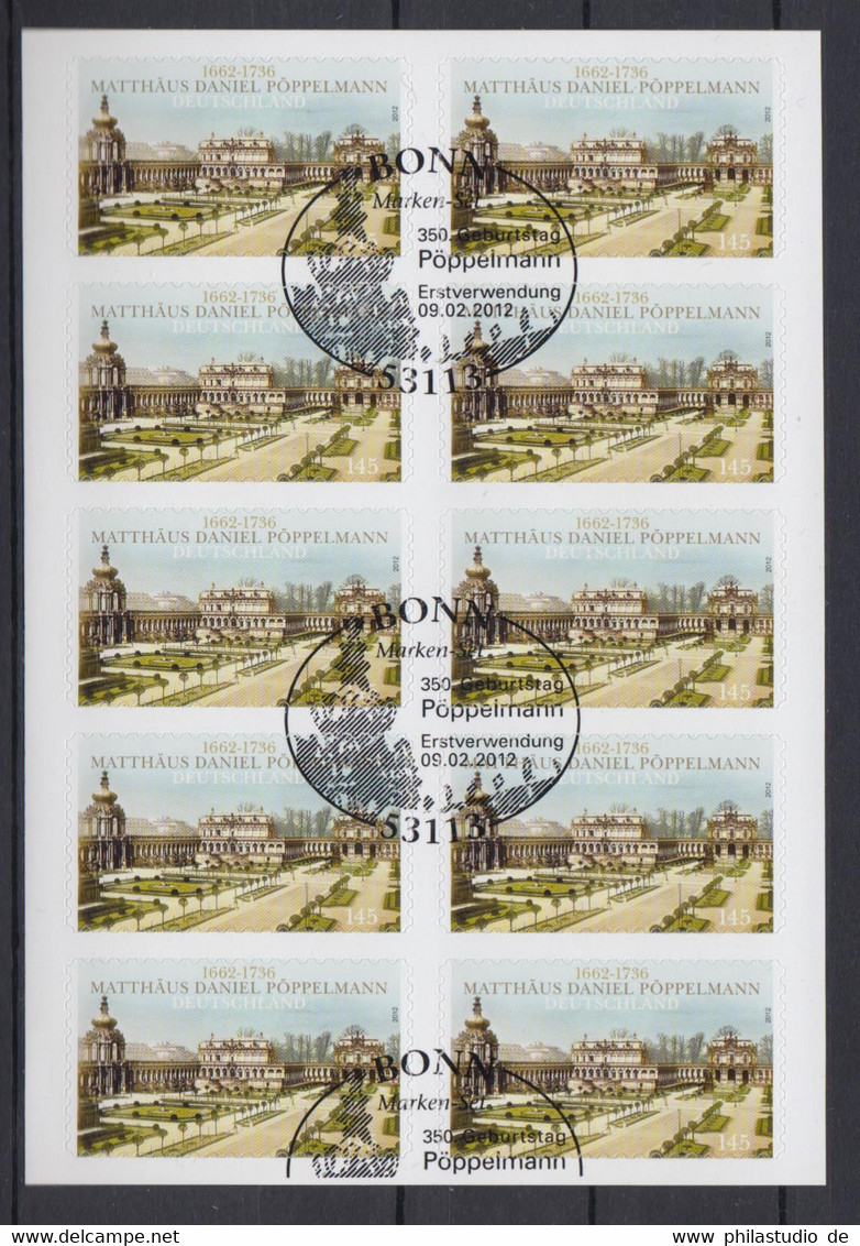 Bund 2915 SELBSTKLEBEND Folienblatt 19 Pöppelmann 145 C ESST Bonn - Other & Unclassified