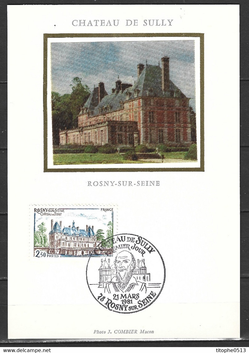 FRANCE. N°2135 Sur Carte Maximum De 1981. Château De Sully. - Châteaux
