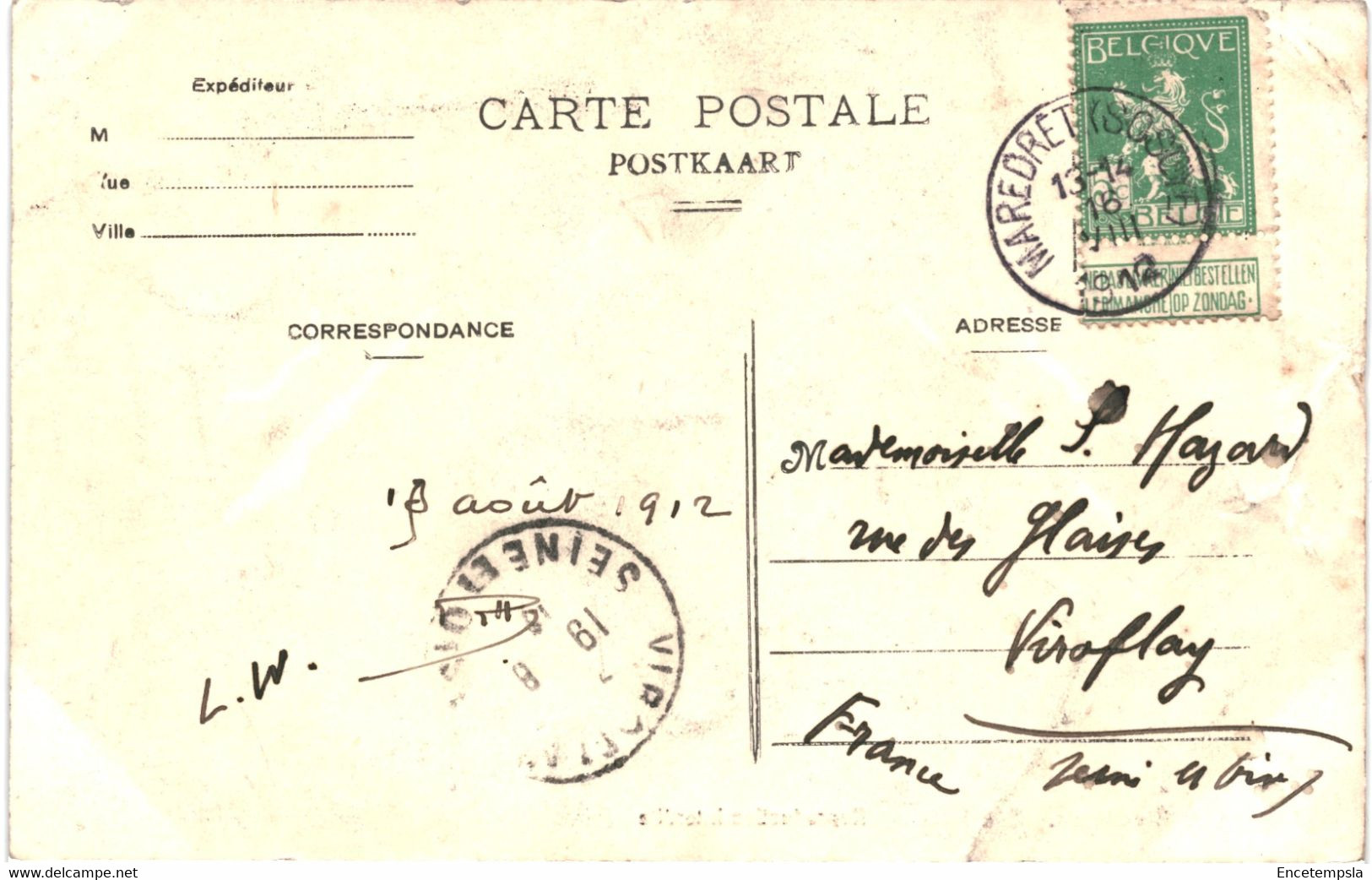 CPA Carte Postale Belgique  Abbaye De Maredsous Sacristie 1912  VM63292 - Anhée