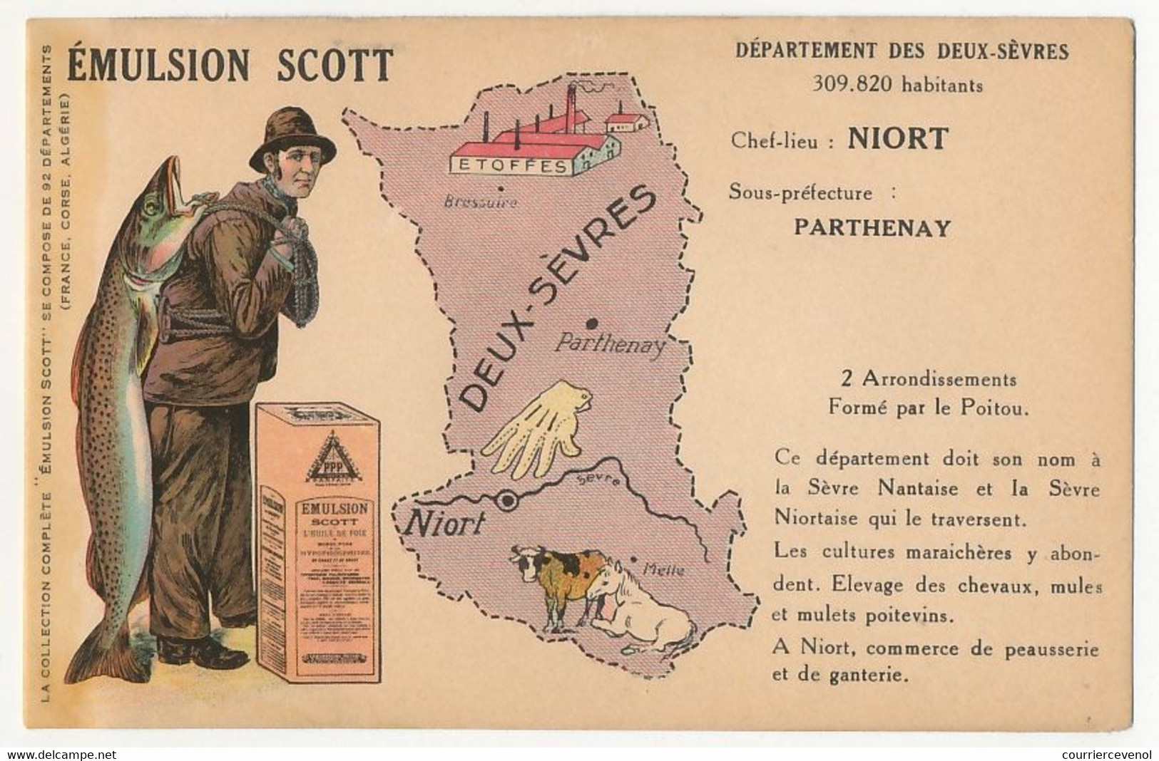 CPA - DEUX-SÈVRES - Publicitaire ÉMULSION SCOTT - Département Des Deux-Sèvres - Autres & Non Classés