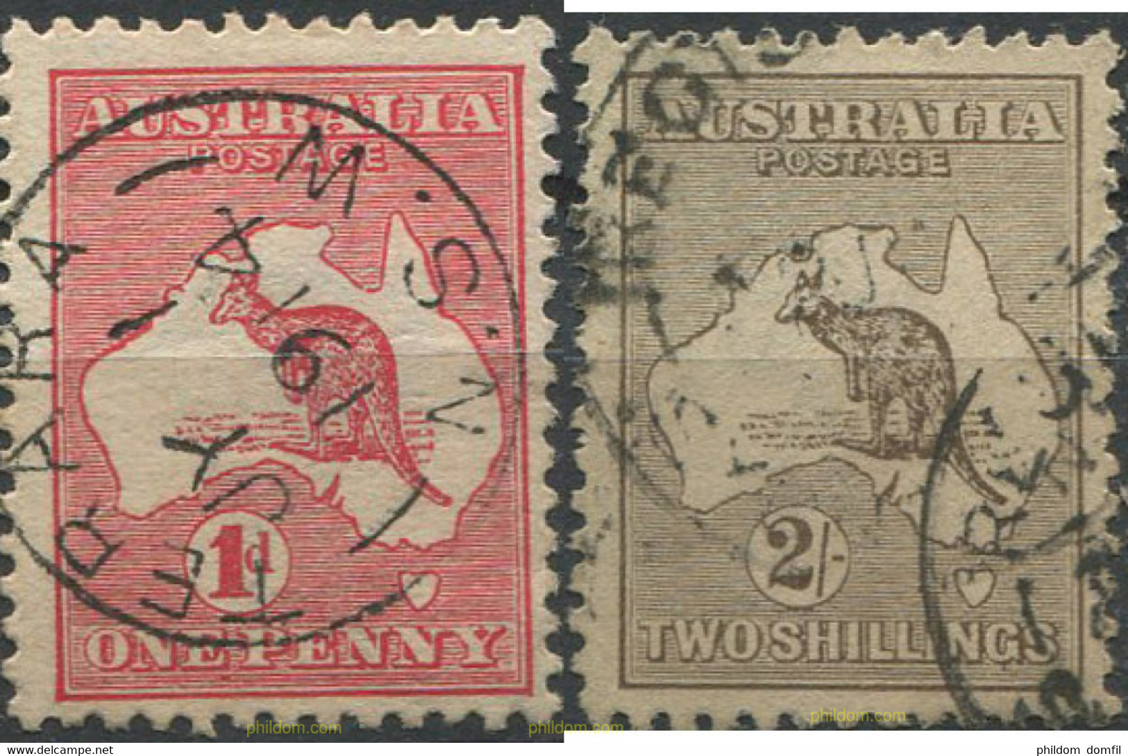 695851 USED AUSTRALIA 1912 MOTIVOS VARIOS - Used Stamps