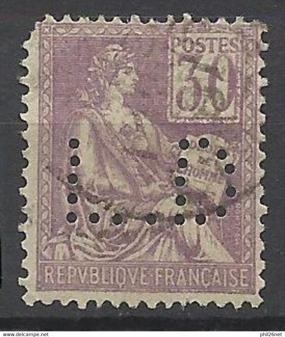 France  N° 115  Perforé   LD    Oblitéré  AB   Voir Scans    Soldes ! ! ! - Oblitérés