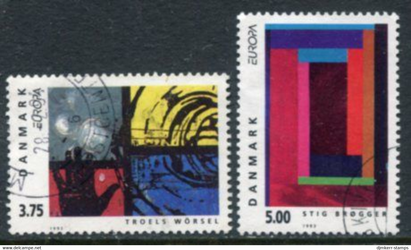 DENMARK 1993 Europa: Contemporary Art Used   Michel 1052-53 - Oblitérés